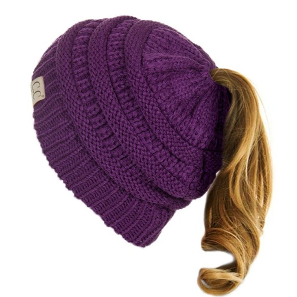 C.C Children Messy Bun Ponytail Beanie Hat
